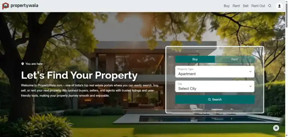 PropertyWala website preview